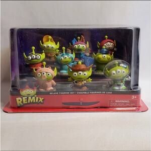New Disney Store Alien Mashup 9 pc Deluxe Figure Set Toy Story Monsters Inc UP